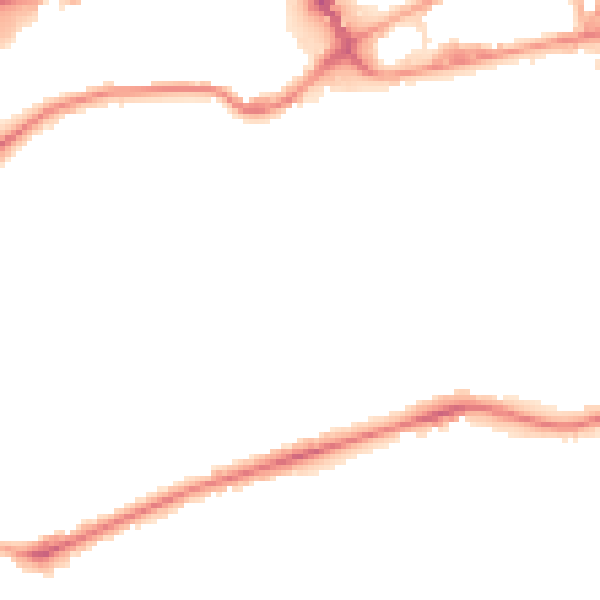 Night-time road noise heatmap for SK3 9LW