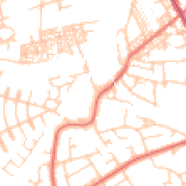 Daytime road noise heatmap for SK3 9NA