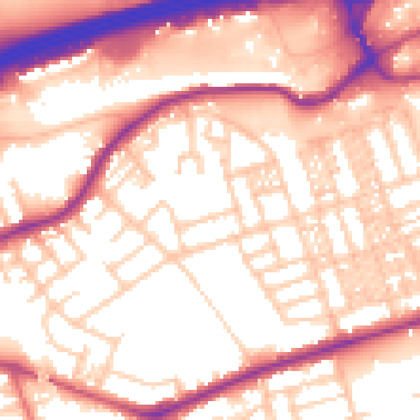 Daytime road noise heatmap for SK3 9PB