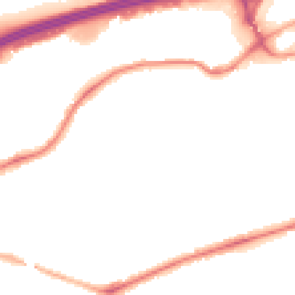 Night-time road noise heatmap for SK3 9PB