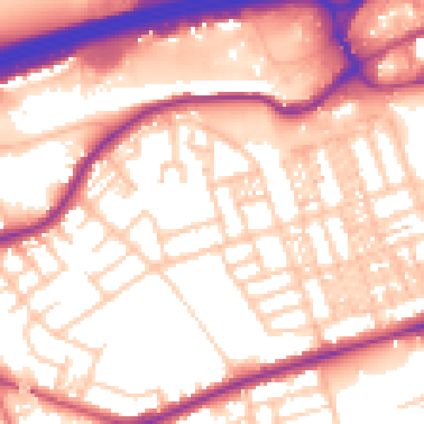 Daytime road noise heatmap for SK3 9PD