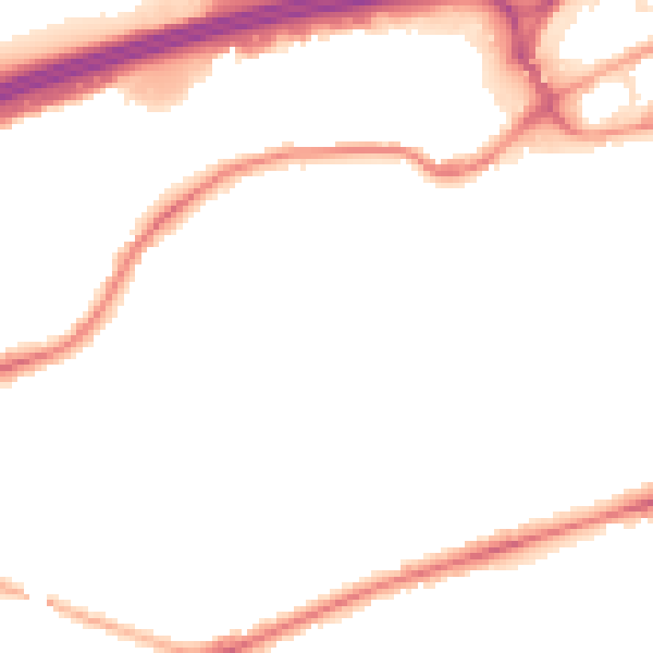 Night-time road noise heatmap for SK3 9PD