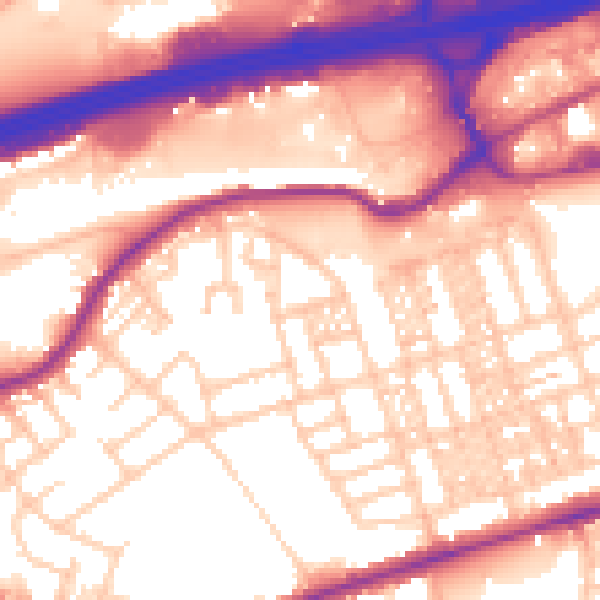 Daytime road noise heatmap for SK3 9PE