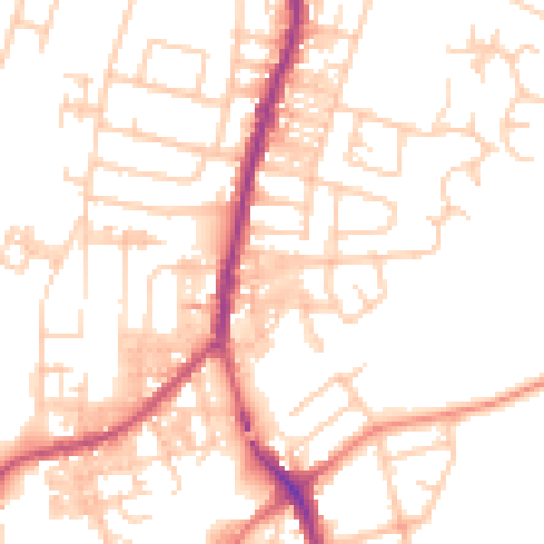 Daytime road noise heatmap for SK5 6AG