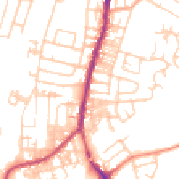 Daytime road noise heatmap for SK5 6AH