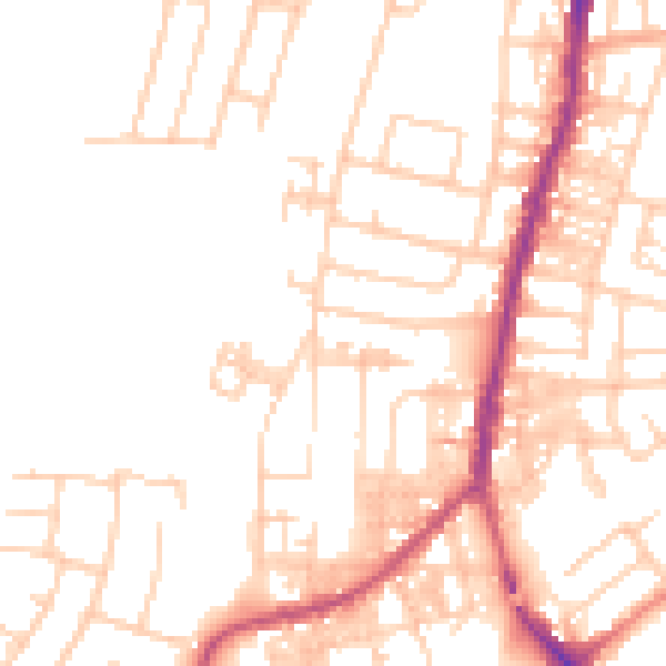 Daytime road noise heatmap for SK5 6AS