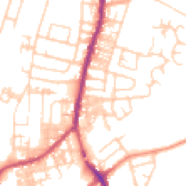 Daytime road noise heatmap for SK5 6AU