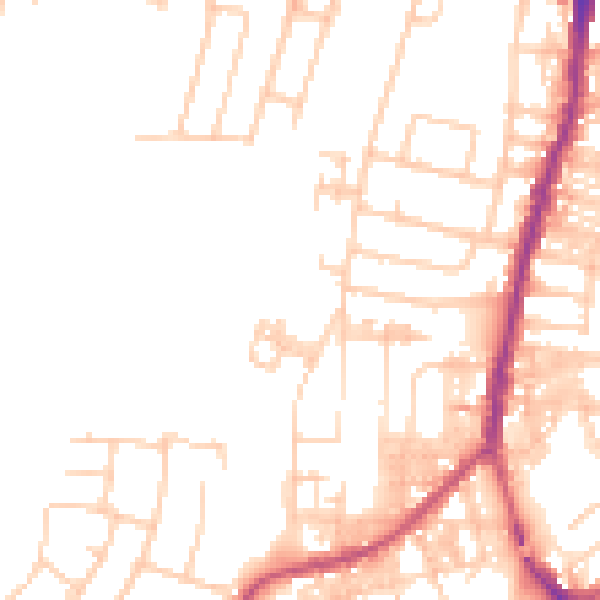 Daytime road noise heatmap for SK5 6AX