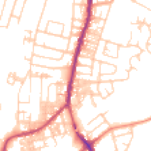 Daytime road noise heatmap for SK5 6AY