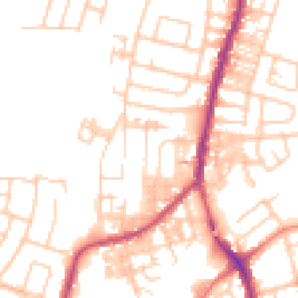 Daytime road noise heatmap for SK5 6BH
