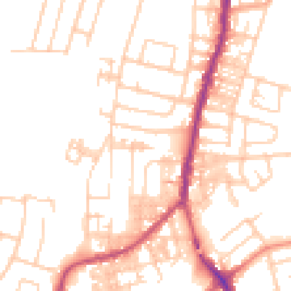 Daytime road noise heatmap for SK5 6BJ