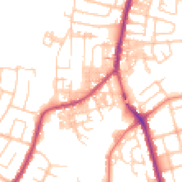 Daytime road noise heatmap for SK5 6DL
