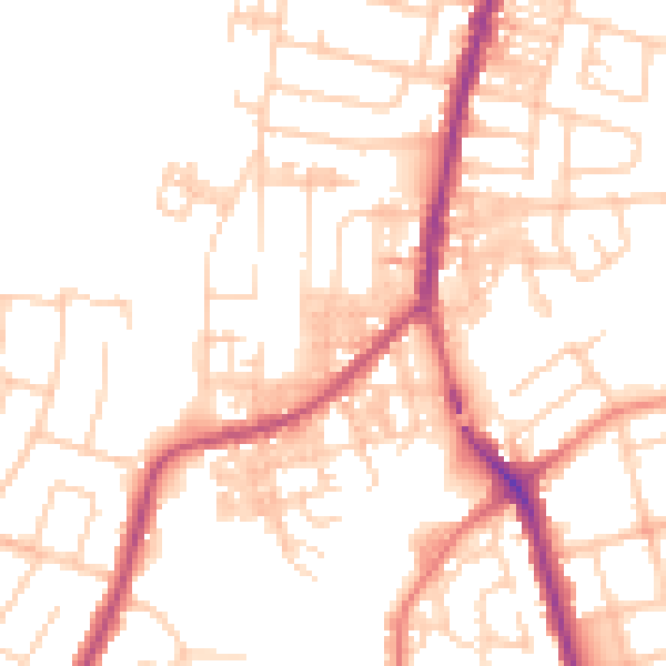 Daytime road noise heatmap for SK5 6DN