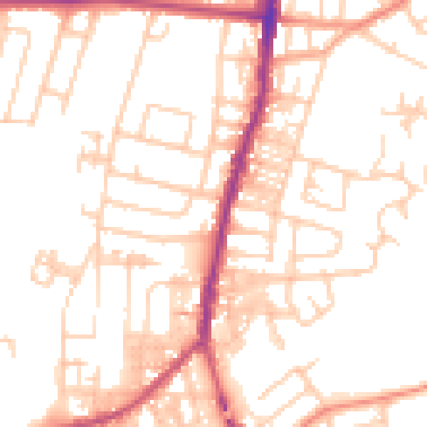 Daytime road noise heatmap for SK5 6EA
