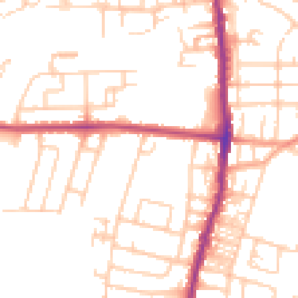 Daytime road noise heatmap for SK5 6EF