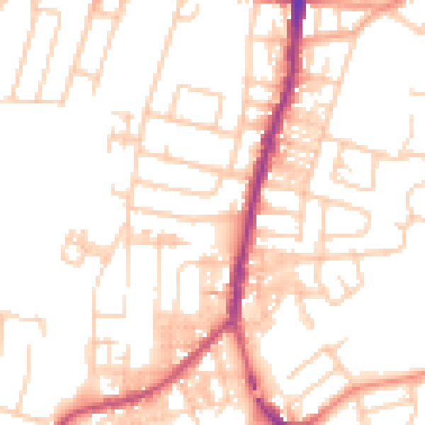 Daytime road noise heatmap for SK5 6HL