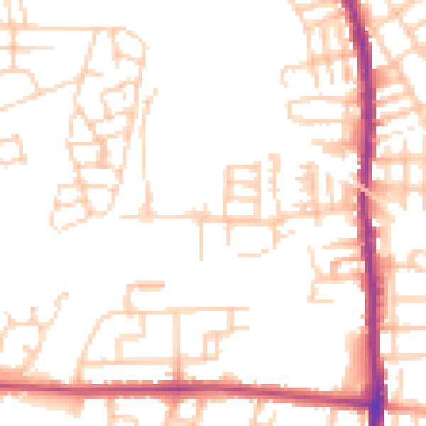 Daytime road noise heatmap for SK5 6ND