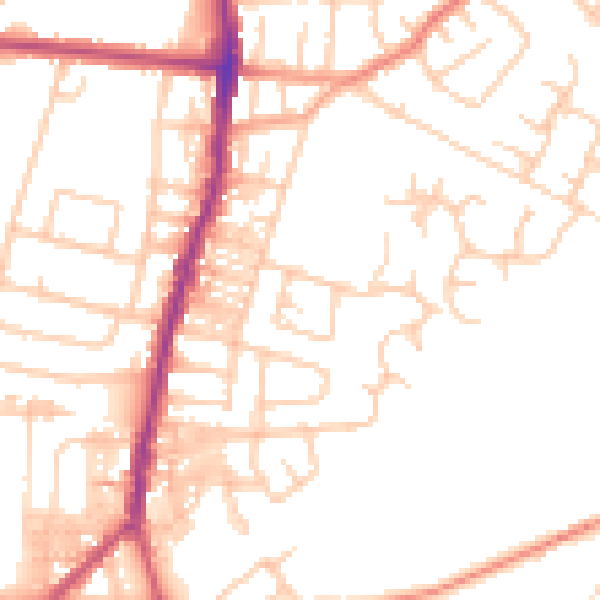 Daytime road noise heatmap for SK5 6XH