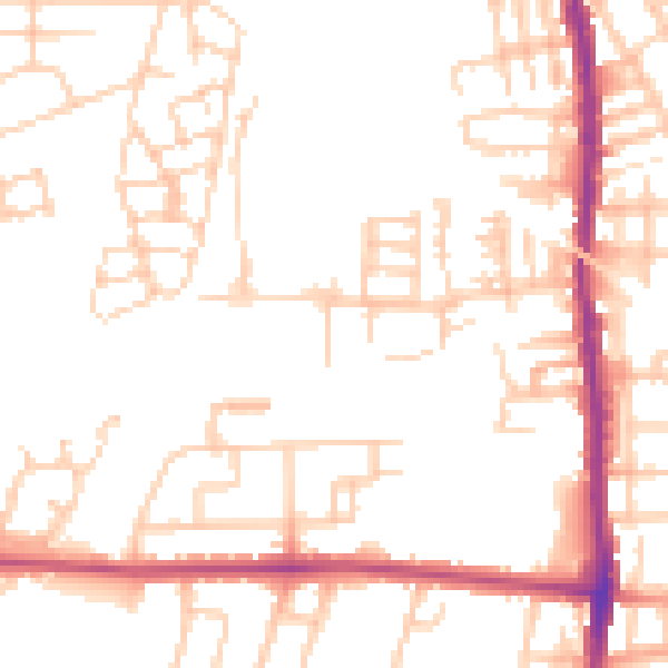 Daytime road noise heatmap for SK5 6XP