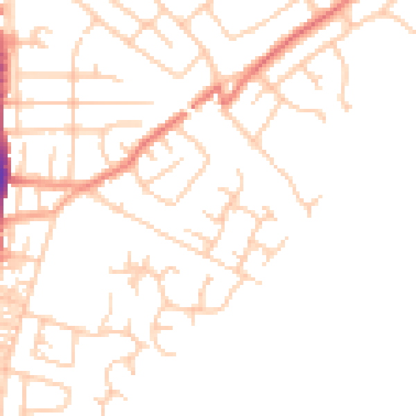 Daytime road noise heatmap for SK5 6XU