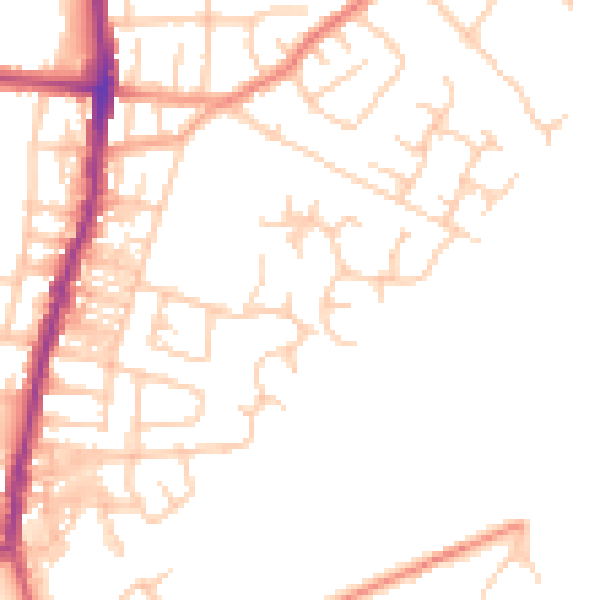 Daytime road noise heatmap for SK5 6YF