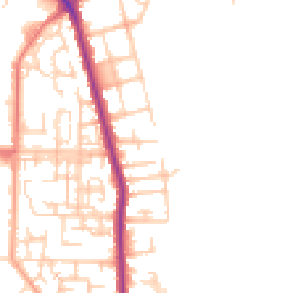 Daytime road noise heatmap for SK5 7DR