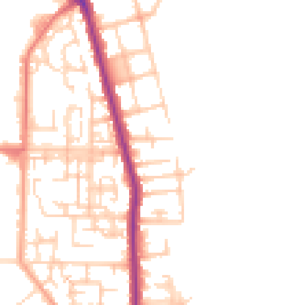 Daytime road noise heatmap for SK5 7DS