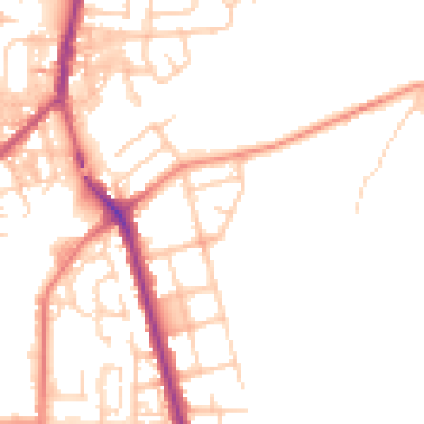 Daytime road noise heatmap for SK5 7EZ