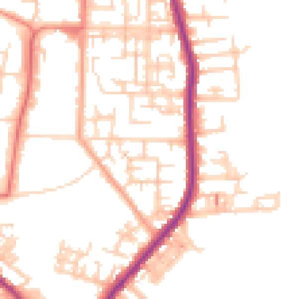 Daytime road noise heatmap for SK5 7LT