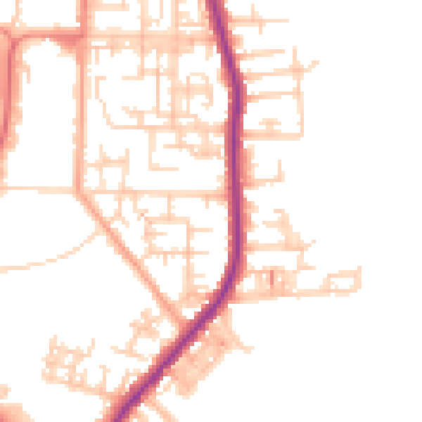 Daytime road noise heatmap for SK5 7LX