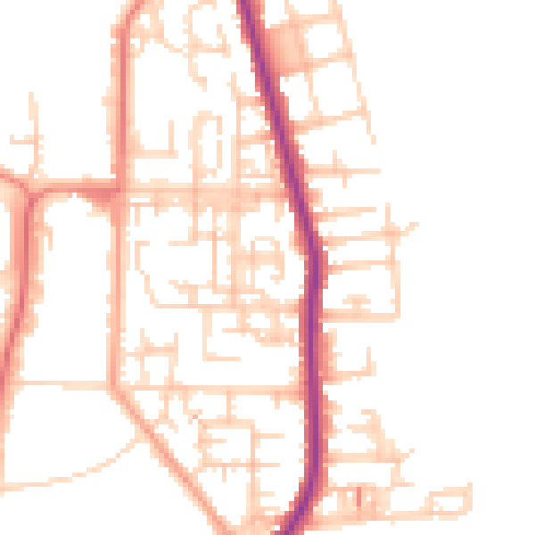 Daytime road noise heatmap for SK5 7NN