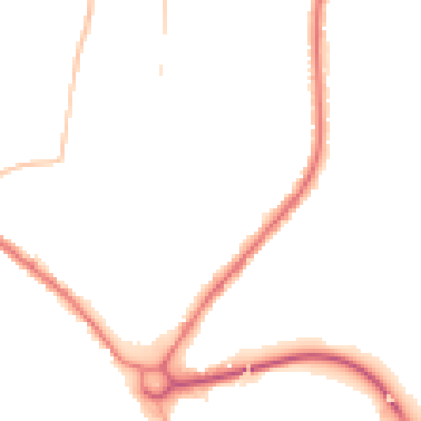 Night-time road noise heatmap for SK5 7NX