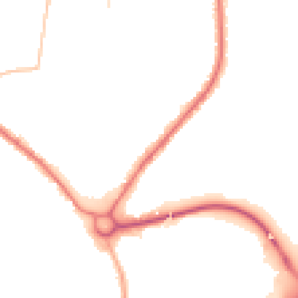 Night-time road noise heatmap for SK5 7PD