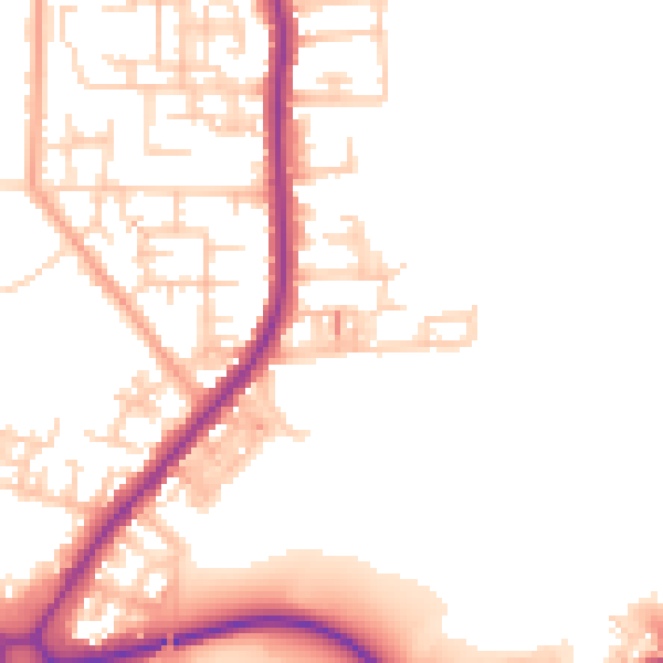 Daytime road noise heatmap for SK5 7QD
