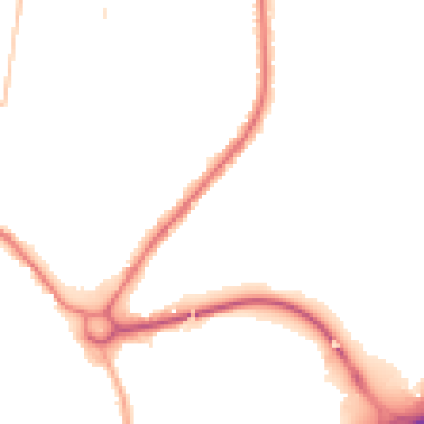 Night-time road noise heatmap for SK5 7QS