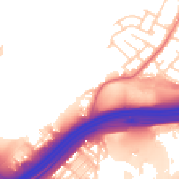 Daytime road noise heatmap for SK5 8AB