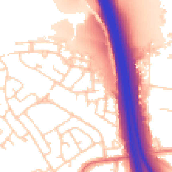 Daytime road noise heatmap for SK5 8AG