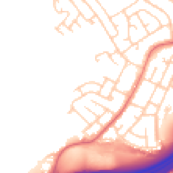 Daytime road noise heatmap for SK5 8AT