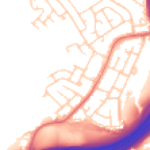 Daytime road noise heatmap for SK5 8AU