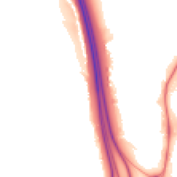 Night-time road noise heatmap for SK5 8BJ