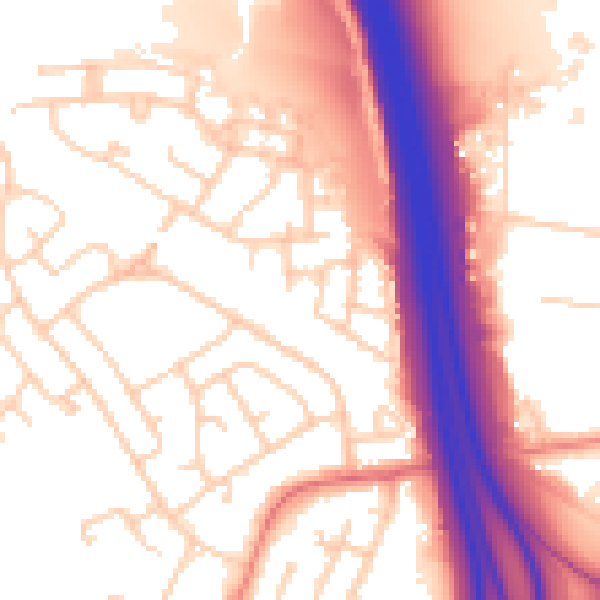 Daytime road noise heatmap for SK5 8BP