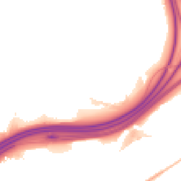 Night-time road noise heatmap for SK5 8BZ