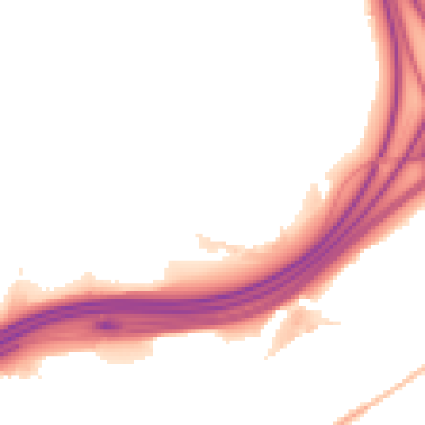 Night-time road noise heatmap for SK5 8DJ