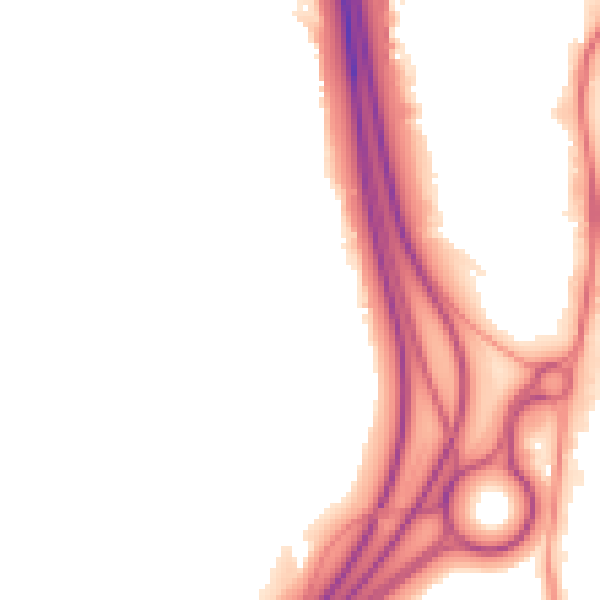 Night-time road noise heatmap for SK5 8EA