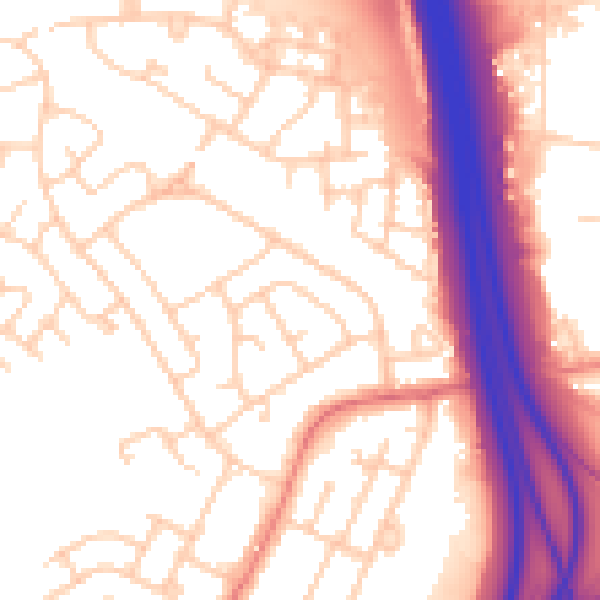 Daytime road noise heatmap for SK5 8HB