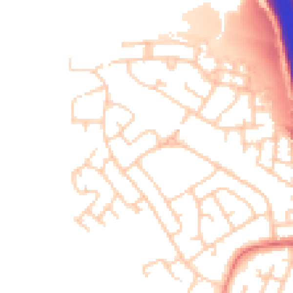 Daytime road noise heatmap for SK5 8HJ