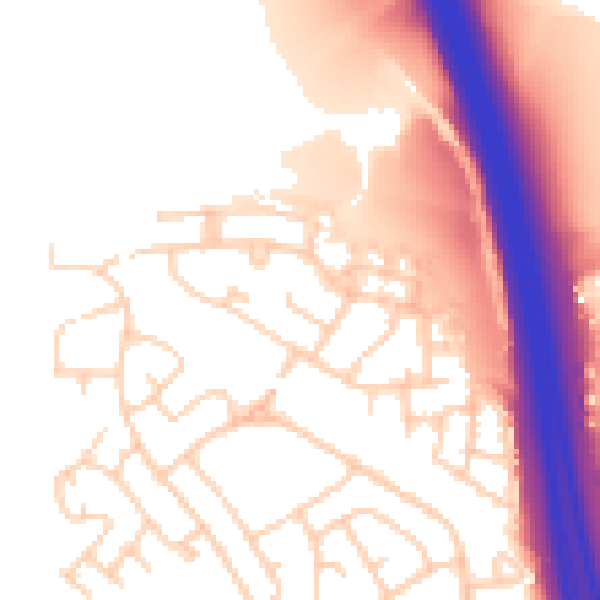 Daytime road noise heatmap for SK5 8JS