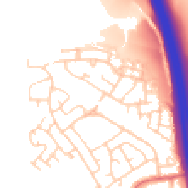 Daytime road noise heatmap for SK5 8JX