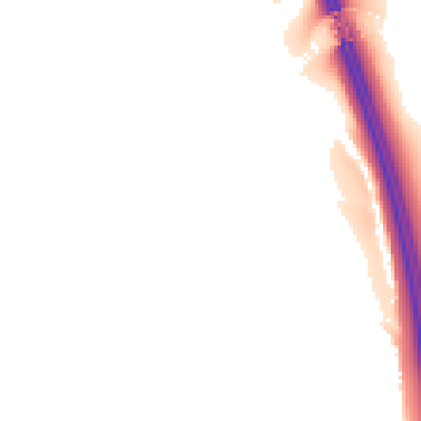 Night-time road noise heatmap for SK5 8LW