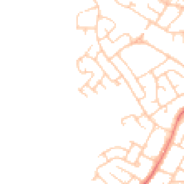 Daytime road noise heatmap for SK5 8LZ